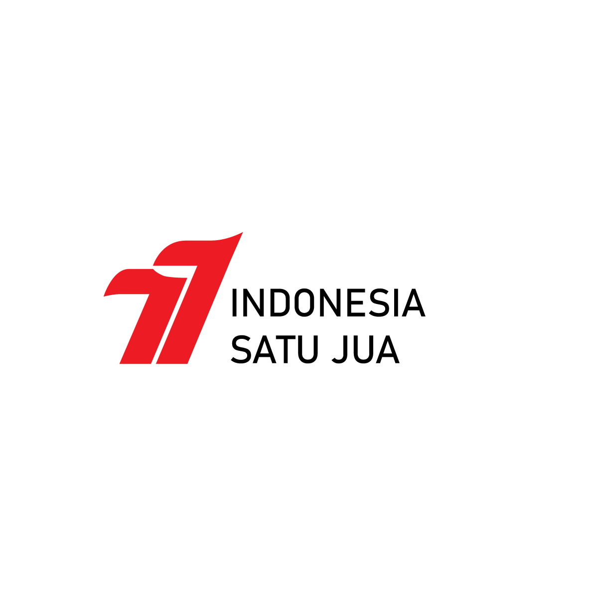 Logo HUT RI ke 77, Indonesia Satu Jua