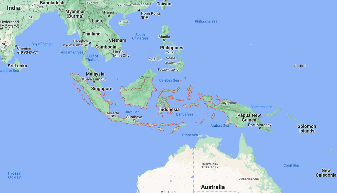 Peta Indonesia Dan Negara Tetangga 