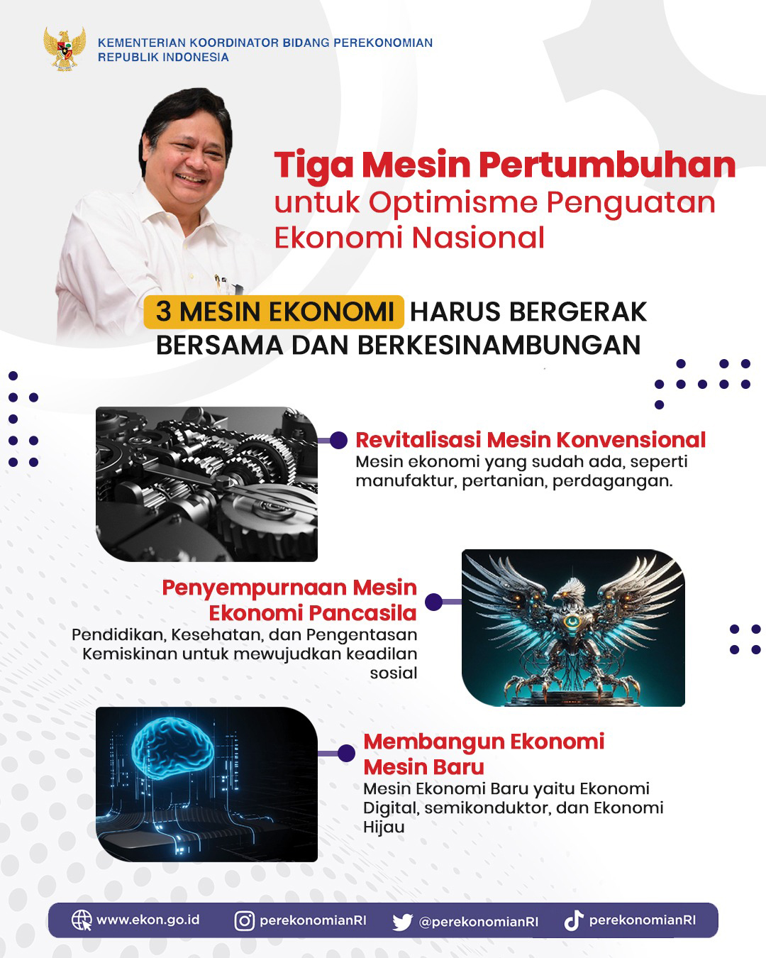 Tiga Mesin Pertumbuhan untuk Optimisme Penguatan Ekonomi Nasional