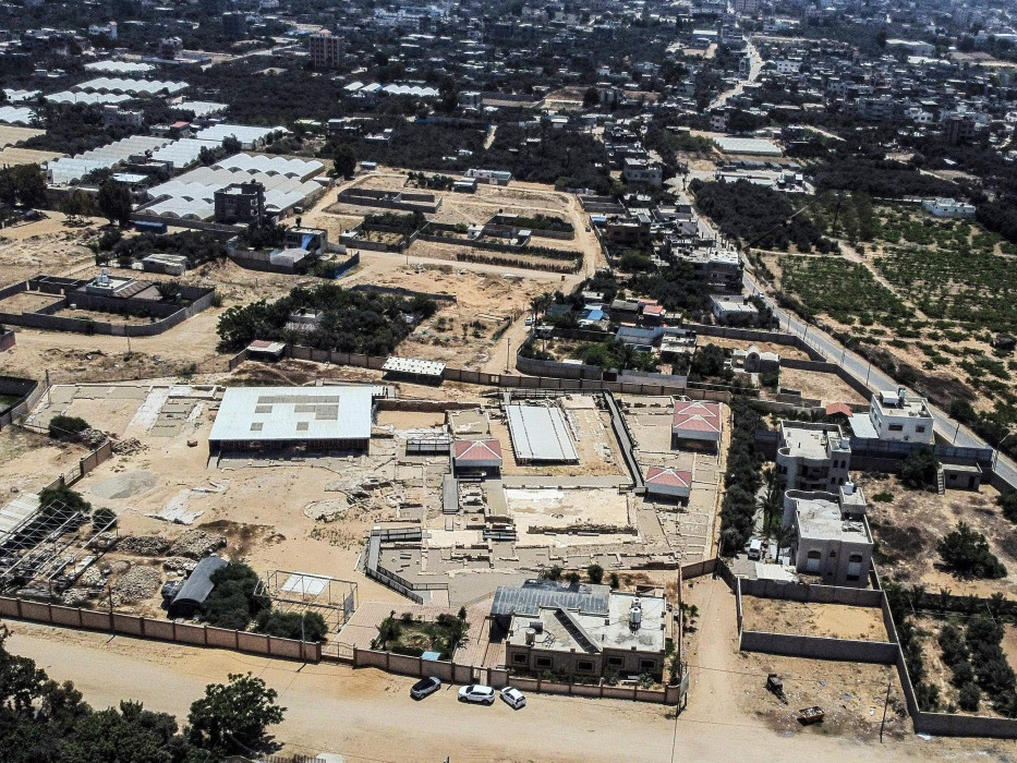 Pemandangan situs arkeologi Saint Hilarion di pusat Jalur Gaza, pada 8 Juni 2022.