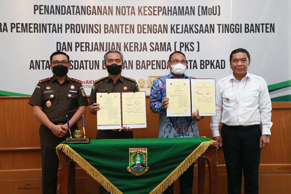 Pemprov Banten dan Kejati Banten Tandatangani MoU Bidang Perdata dan Tata Usaha Negara