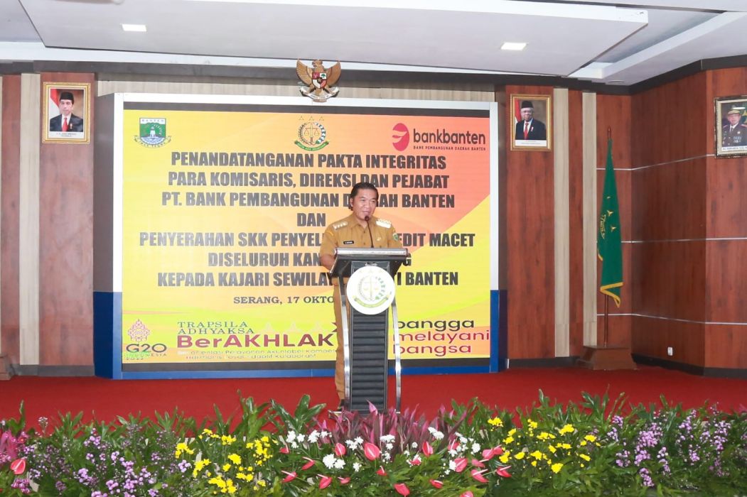 Komitmen Optimalkan Peran Bank Banten, PJ Gubernur Al Muktabar Ajak Seluruh Pemda Berkolaborasi