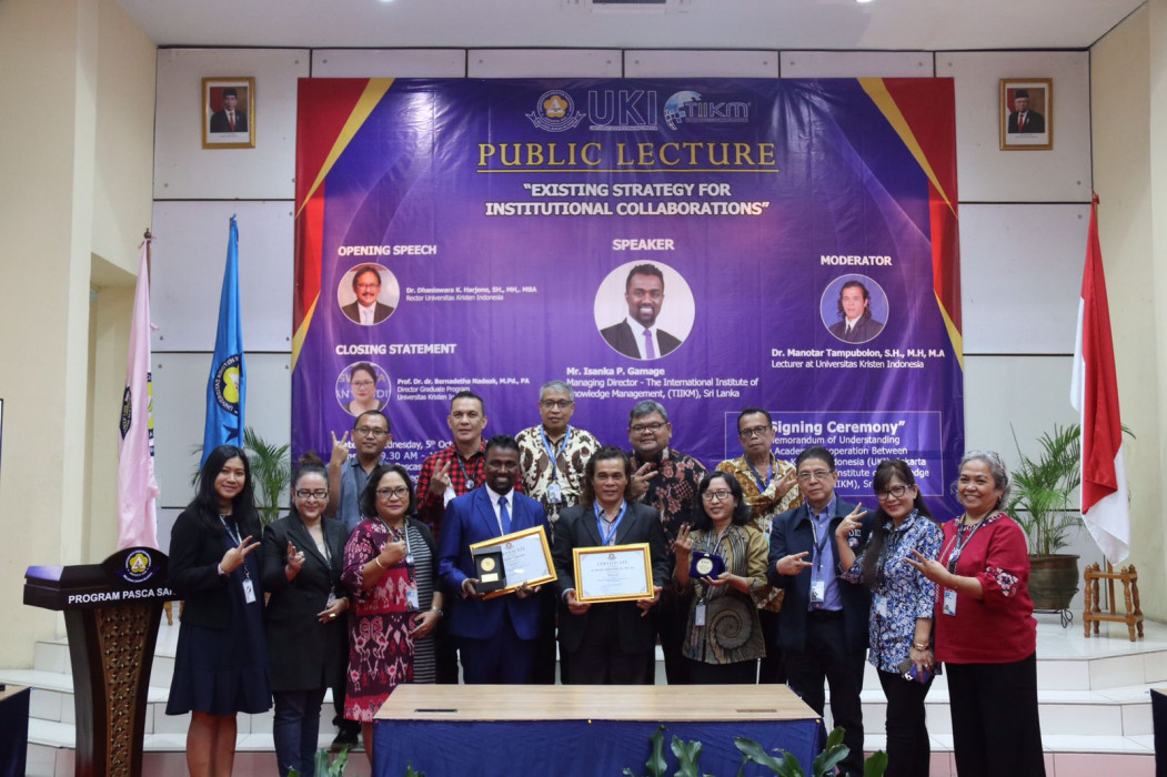 Tingkatkan Mutu, UKI dan The International Institute of Knowledge Management Jalin Kerja Sama