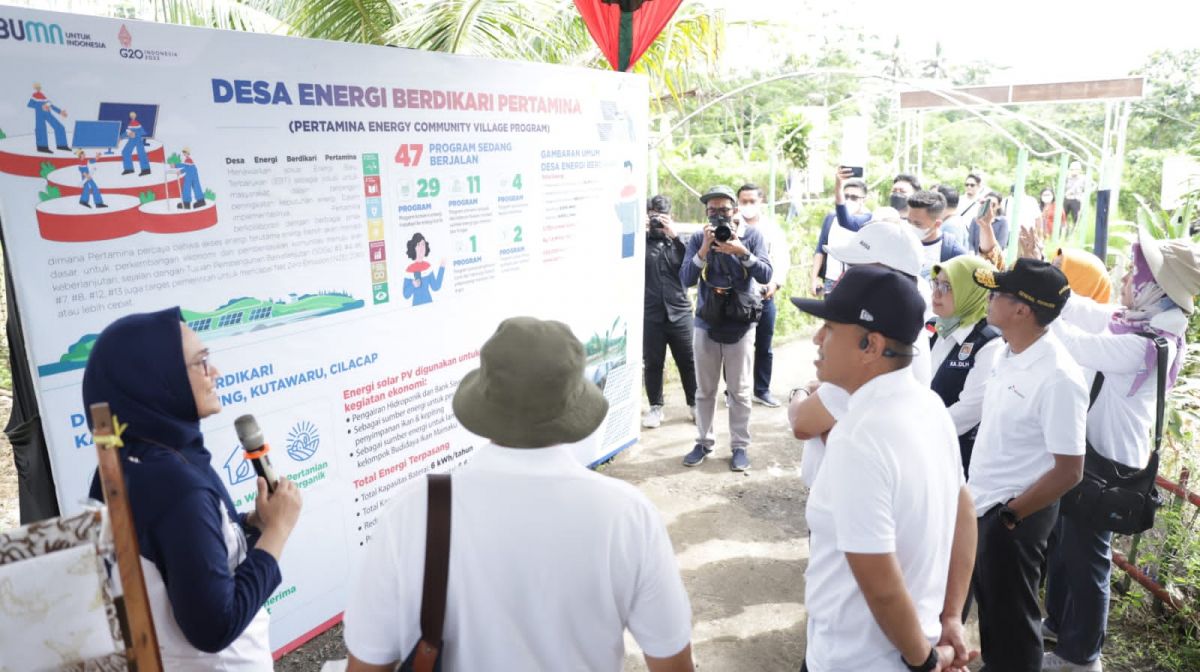 Desa Energi Berdikari di Kelurahan Kutawaru, Kecamatan Cilacap Tengah menjadi salah satu objek kunjungan program Voluntary Days Pertamina 2022, Jumat (25/11/2022).