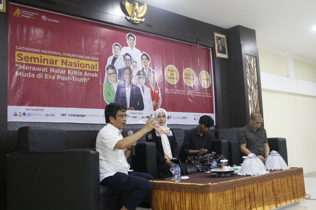 TurunTangan Gencarkan Edukasi Politik Lewat Seminar Nasional Gathering Nasional 2023 di Makassar
