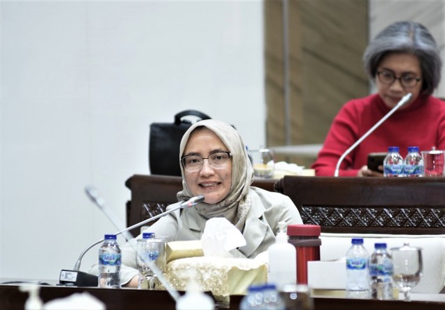 Anggota Komisi XI DPR RI Farida Hidayati saat menerima audiensi dari Pemerintah Kabupaten Blora di Gedung Nusantara I, DPR RI, Senayan, Jakarta, Kamis (9/2)