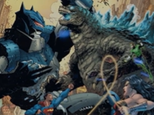 Salah satu gambar di komik Justice League vs Godzilla vs Kong. DOK Instagram DC Official.