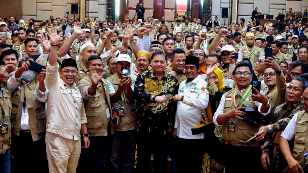  Pertemuan Nasional Petani Kelapa Sawit dalam Rangka HUT ke-23 Asosiasi Petani Kelapa Sawit Indonesia (Apkasindo) di Jakarta, (7/12).