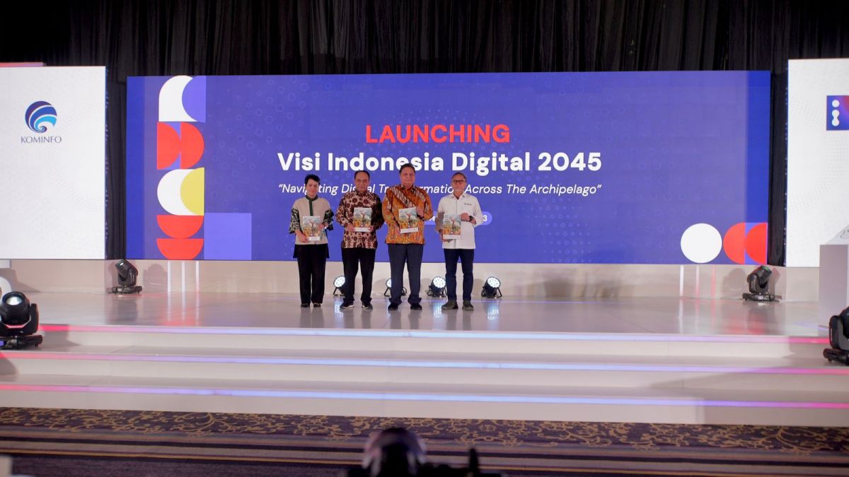 Peluncuran Visi Indonesia Digital 2045 yang digelar di Jakarta, Rabu (13/12).
