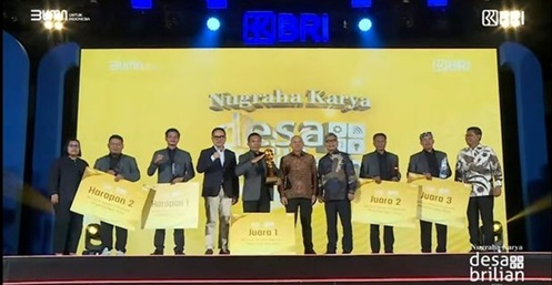 Acara final “Nugraha Karya Desa BRILiaN 2023” di Menara BRILiaN, Jakarta, Rabu (10/1/2024). 