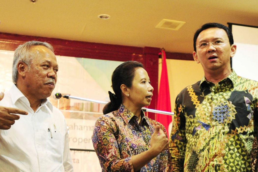 Menteri PUPR Basuki Hadimuljono dan mantan Gubernur DKI Basuki Tjahaja Purnama