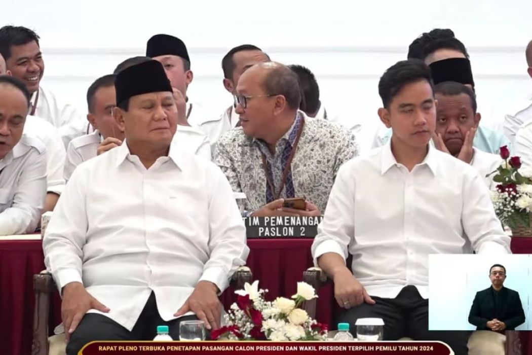 Presiden dan wakil presiden terpilih Prabowo Subianto dan Gibran Rakabuming Raka