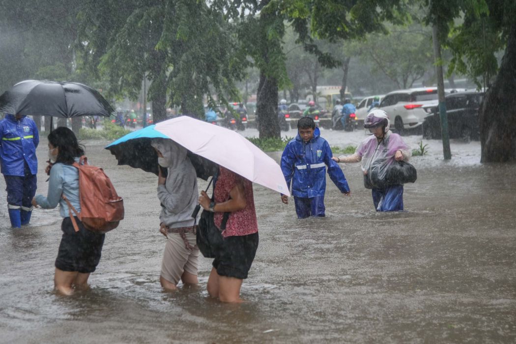 Ilustrasi banjir di Jakarta