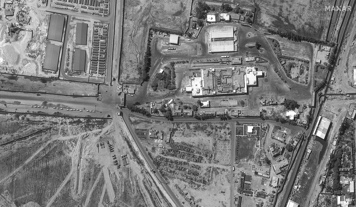Foto satelit perbatasan antara Rafah di Jalur Gaza dan Mesir