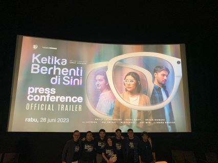 Konferensi pers dan perilisan trailer Ketika Berhenti di Sini di Jakarta