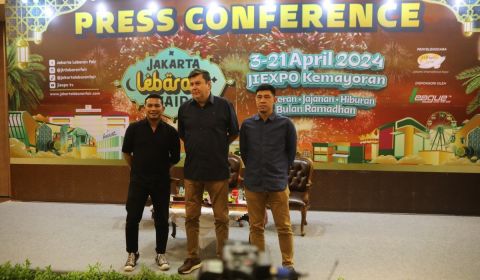 Konferensi pers Jakarta Lebaran Fair (JLF) 2024.