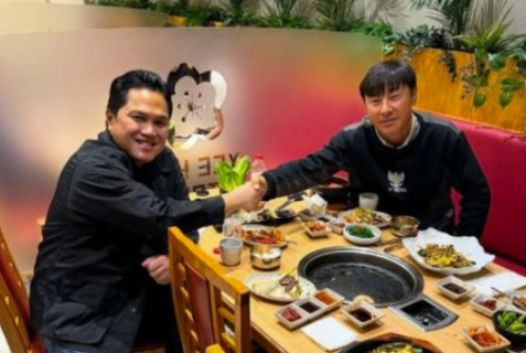 Sembari Santap Makanan Khas Korea, Erick Thohir dan STY Bahas Strategi Timnas vs Korsel
