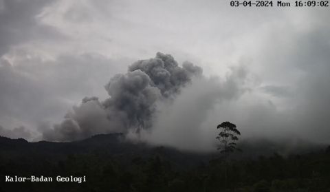 Awan panas Gunung Merapi hasil tangkapan kamera BPPTKG