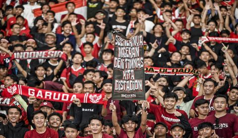 Fanatisme suporter Indonesia saat dukung Timnas U-19
