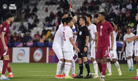 Dua Pemain Diganjar Kartu Merah, Indonesia Menyerah dari Qatar di Laga Pembuka Piala Asia U-23