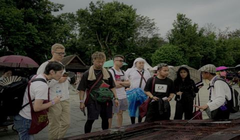 Delegasi JCI berkunjung ke Borobudur.