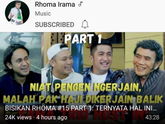 DOK Youtube Rhoma Irama Official.