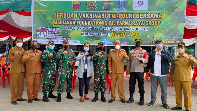 TNI-POLRI Gandeng Yayasan Marianna Serbu Samosir Dengan 10.000 Vaksin