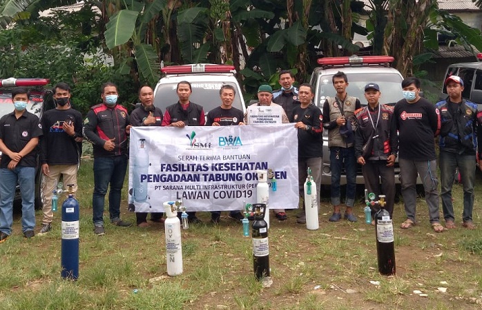 BWA-PT SMI Beri Bantuan Tabung Oksigen Bagi Komunitas Ambulans Gratis 