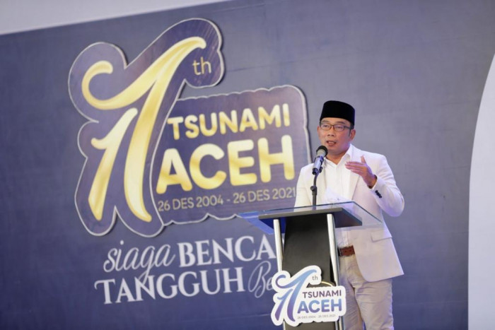 Gubernur Ridwan Kamil Hadiri Peringatan 17 Tahun Tsunami Aceh