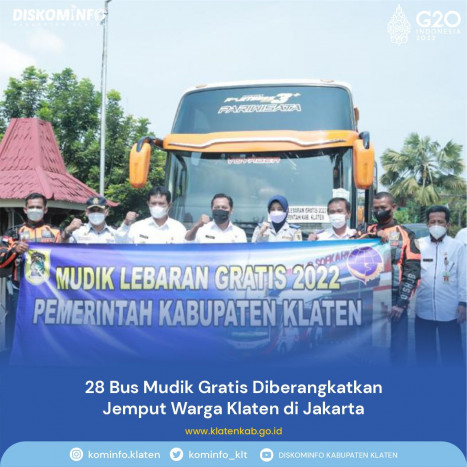 Warga Klaten di Jakarta Difasilitasi Bus Mudik Gratis