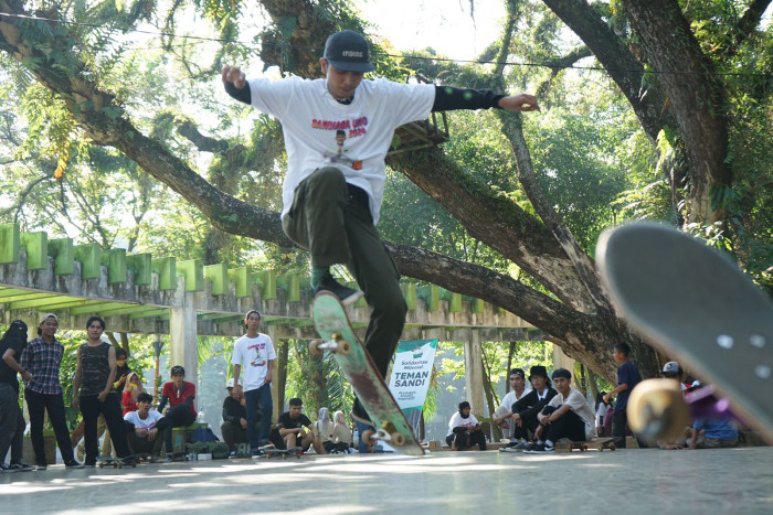 Galang Dukungan Milenial, Teman Sandi Gelar Lomba Skateboard dan Futsal di Palembang