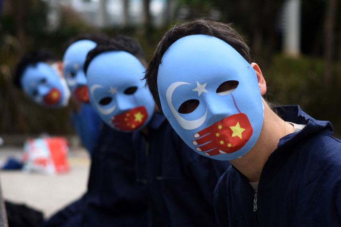 Unjuk Rasa Pengungsi Uighur Desak Tiongkok Akhiri Kekejamanya di Xinjiang