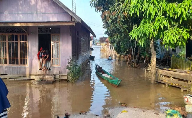 Banjir di Katingan Tengah Surut Aktivitas Warga Kembali Normal