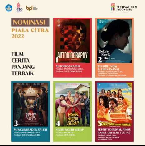 Tiga Peraih Penghargaan Internasional Bersaing untuk Film Terbaik FFI 2022 