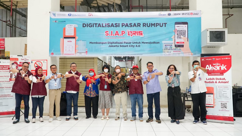 Hadirkan Kemudahan Transaksi Non-Tunai, Bank DKI Terapkan Digitalisasi di Pasar Rumput Jaksel