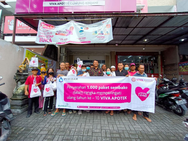 Kerja Sama Benih Baik, Viva Apotek Salurkan Donasi 1.000 Paket Sembako 