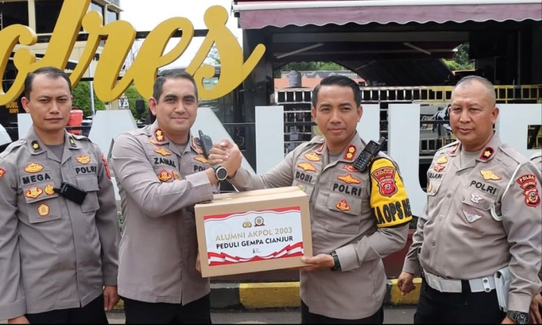 Alumni Akpol 2003 Berikan Bantuan Kepada Korban Gempa Bumi Cianjur