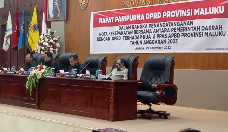 DPRD dan Pemprov Maluku Tandatangani Nota Kesepahaman KUA-PPAS APBD 2023