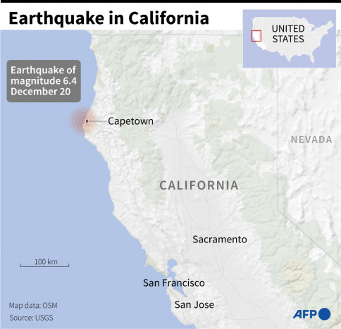 California Tanpa Listrik Setelah Diguncang Gempa 6,4 Magnitudo