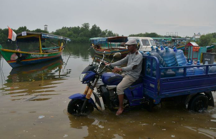 4 RT Wilayah Jakarta Utara Terendam Banjir Rob