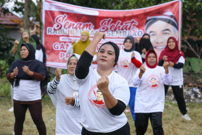 Pemuda Mahasiswa Nusantara Sumsel Gelar Senam Sehat Sambut Hari Gizi