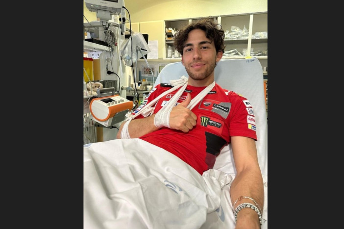 Bastianini Patah Tulang Usai Kecelakaan di Sprint Race GP Portugal