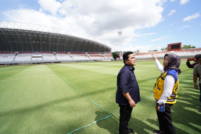 Tinjau Stadion Gelora Sriwijaya Jakabaring, Erick Thohir Beri Catatan  
