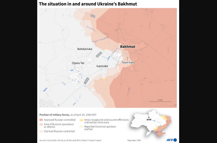 Rusia Kembali Kuasai Tiga Distrik di Bakhmut