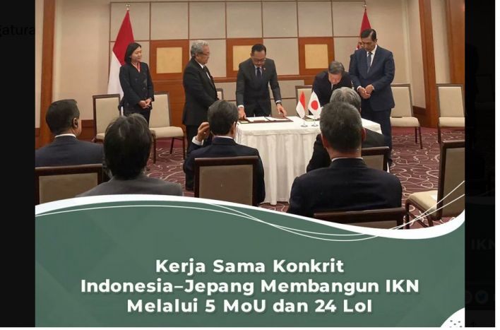 Indonesia-Jepang Teken 5 MoU dan 24 LoI Proyek IKN di Kalimantan