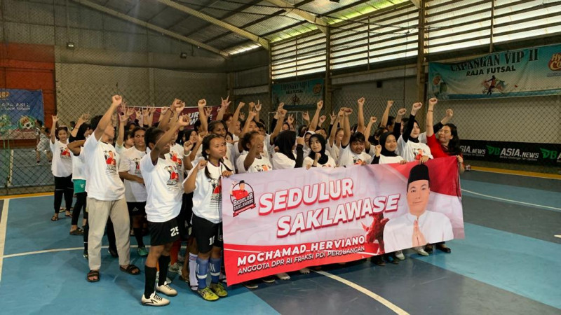 Relawan Sedulur Saklawase Gelar Senam Sehat dan Turnamen Futsal