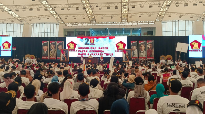 Prabowo Hadiri Konsolidasi Kader Gerindra Jakarta Timur