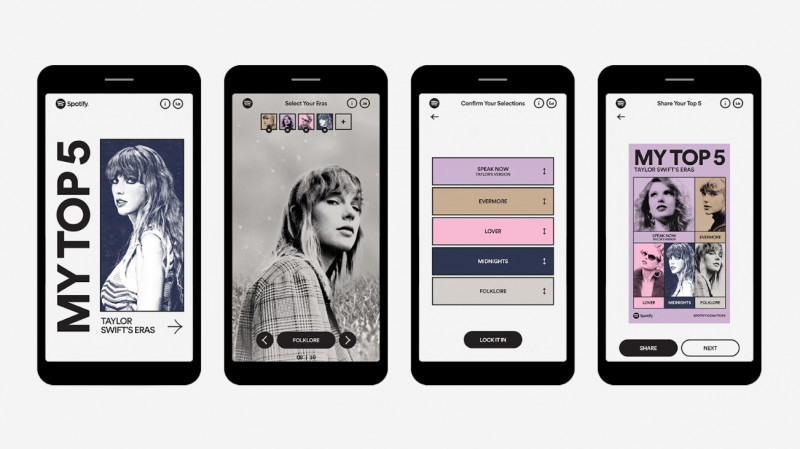 Spotify Luncurkan Pengalaman Interaktif – My Top 5: Taylor Swift’s Eras