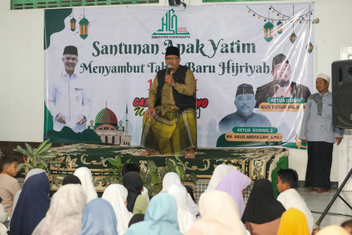 Peringati Tahun Baru Islam, Himpunan Santri Nusantara Santuni Anak Yatim di Purwakarta