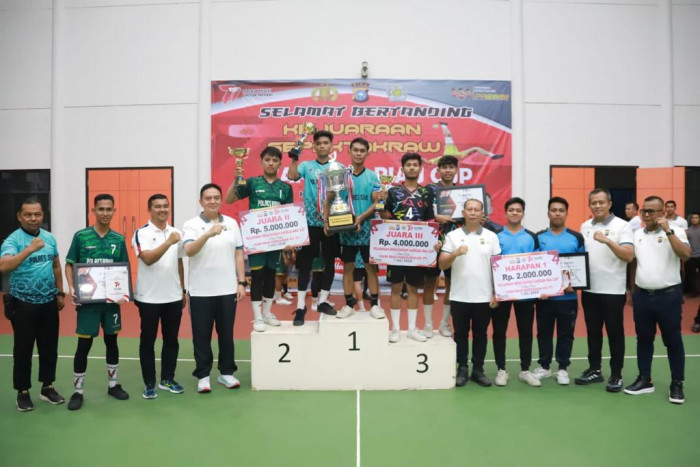 Polres Siak Juara Satu Turnamen Sepak Takraw Kapolda Riau Cup 2023
